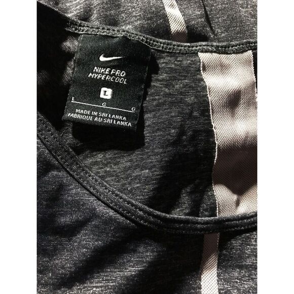 Nike Pro‎ Hypercool Long Sleeve Top Size Large Athleisure Mesh Sheer Grey AT4539 - Picture 6 of 8